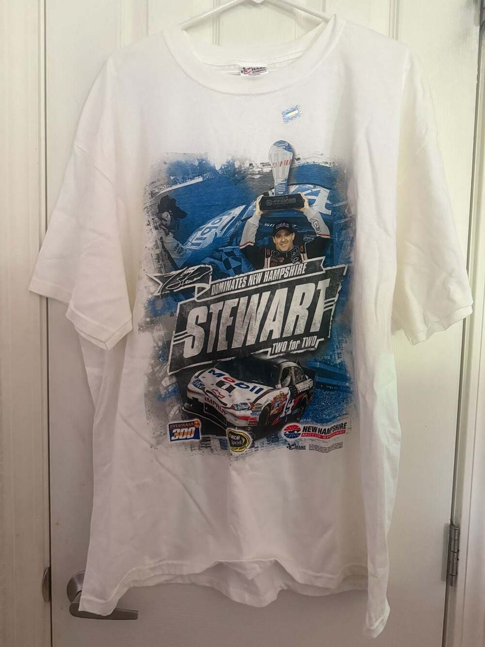 Tony Stewart 2005 Sylvania 300 Winner NASCAR Chase Authentics T Shirt 2XL NOS Y2